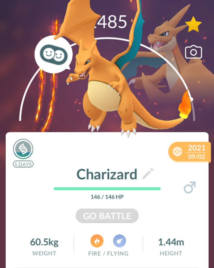 My buddy Charizard . (2485)
My buddy is so powerful. He win 560 battle 😎😎