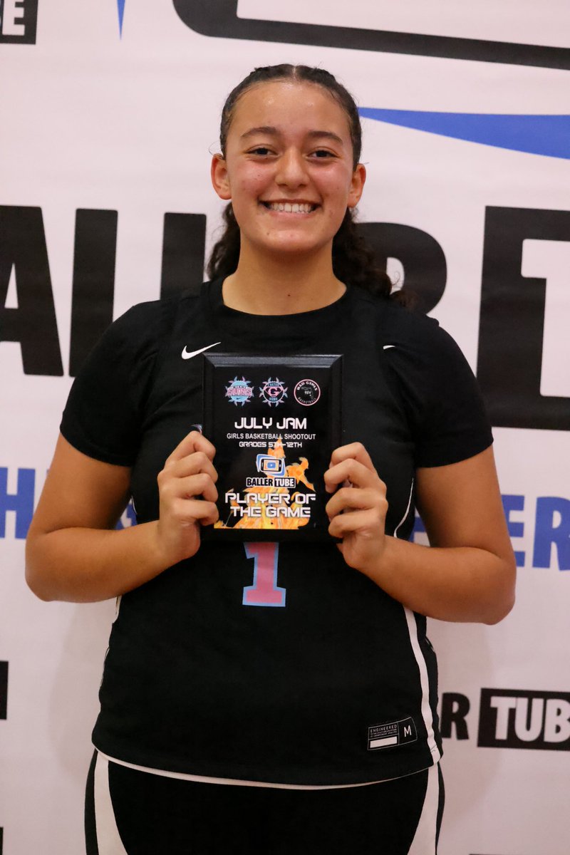 2027 5’8 G 𝐄𝐥𝐞𝐱𝐲𝐬 𝐌𝐚𝐭𝐚𝐞𝐥𝐞 for 𝐆 𝐍𝐚𝐭𝐢𝐨𝐧 𝐒𝐮𝐧𝐬 𝟏𝟔𝐔 𝐑𝐞𝐠𝐢𝐨𝐧𝐚𝐥 &amp; 𝐂𝐲𝐩𝐫𝐞𝐬𝐬 𝐁𝐚𝐲 was back from an injury with a solid performance as a versatile hooper finishing w/ 𝟏𝟎 points &amp; 𝟔 rebounds as the Baller Social player of the game at July Jam🔥