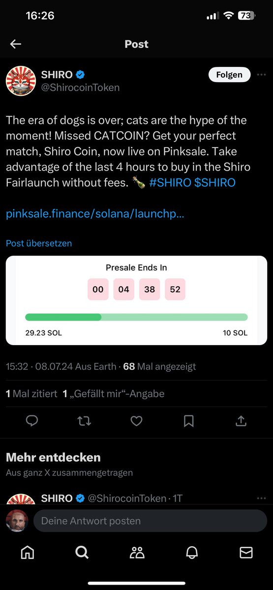 TakoBaam's tweet photo. Hmmmm wrong account? @ShirocoinToken @missdogita https://t.co/pI9I651Wvy
