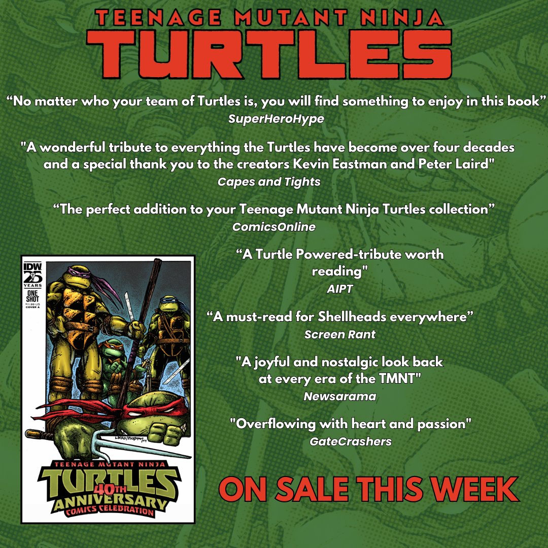 The TMNT: 40TH ANNIVERSARY COMICS CELEBRATION is on sale this Wednesday! 

Comic critics got an early look at the massive issue and here's what they had to say about it...