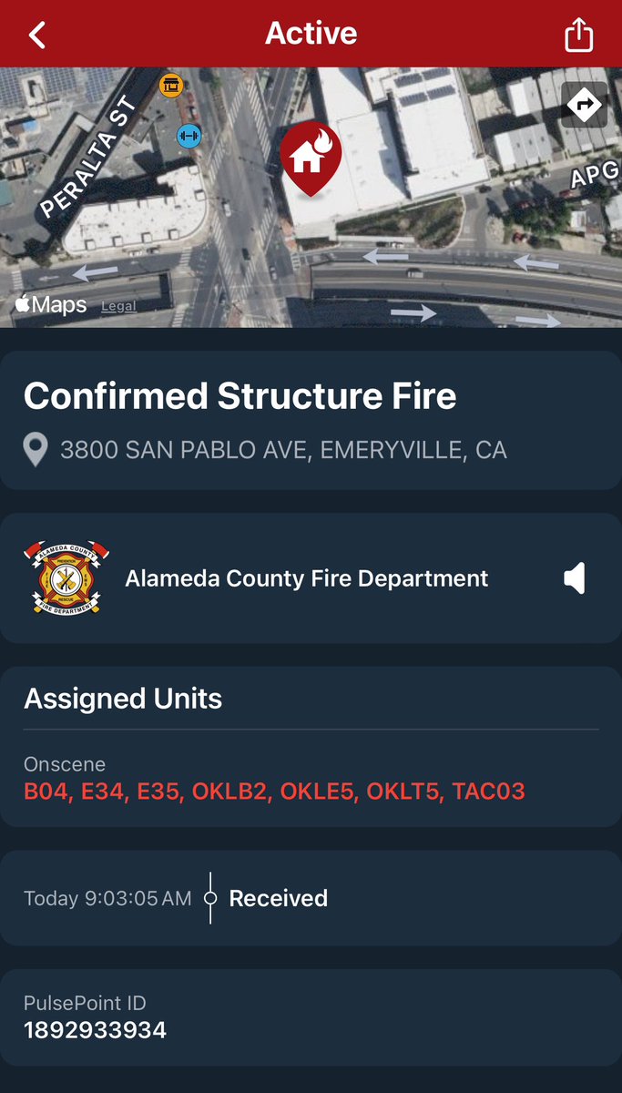 OaklandFireLive's tweet image. #automaticaid This morning, #oaklandfire assisted @AlamedaCoFire with a fire on the 3rd floor of a multi family residential building at 3800 San Pablo Ave. The fire was contained to the kitchen area. No injuries reported. #oakland #emeryville