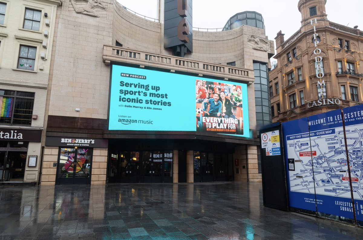 This feels significant.

A billboard in Leicester Square for Everything To Play For, the new podcast I do with <a href="/ColinMurray/">colin murray</a>!

The second series on Andy Murray is available to download - follow us on <a href="/AmazonMusicUK/">Amazon Music UK</a>