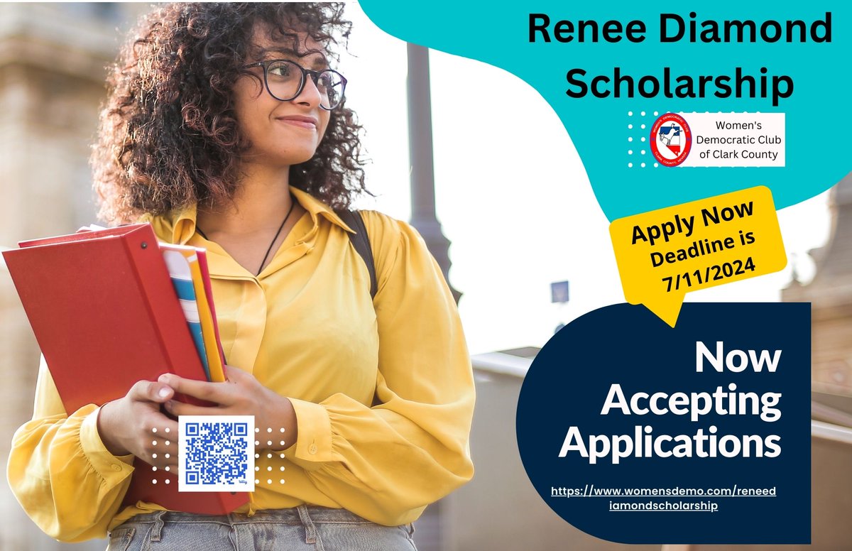 This Thursday (July 11) is the LAST day to apply for the Renee Diamond Scholarship. If you are a Nevada Democrat attending a Nevada institution of higher ed, apply today. womensdemo.com/reneediamondsc…