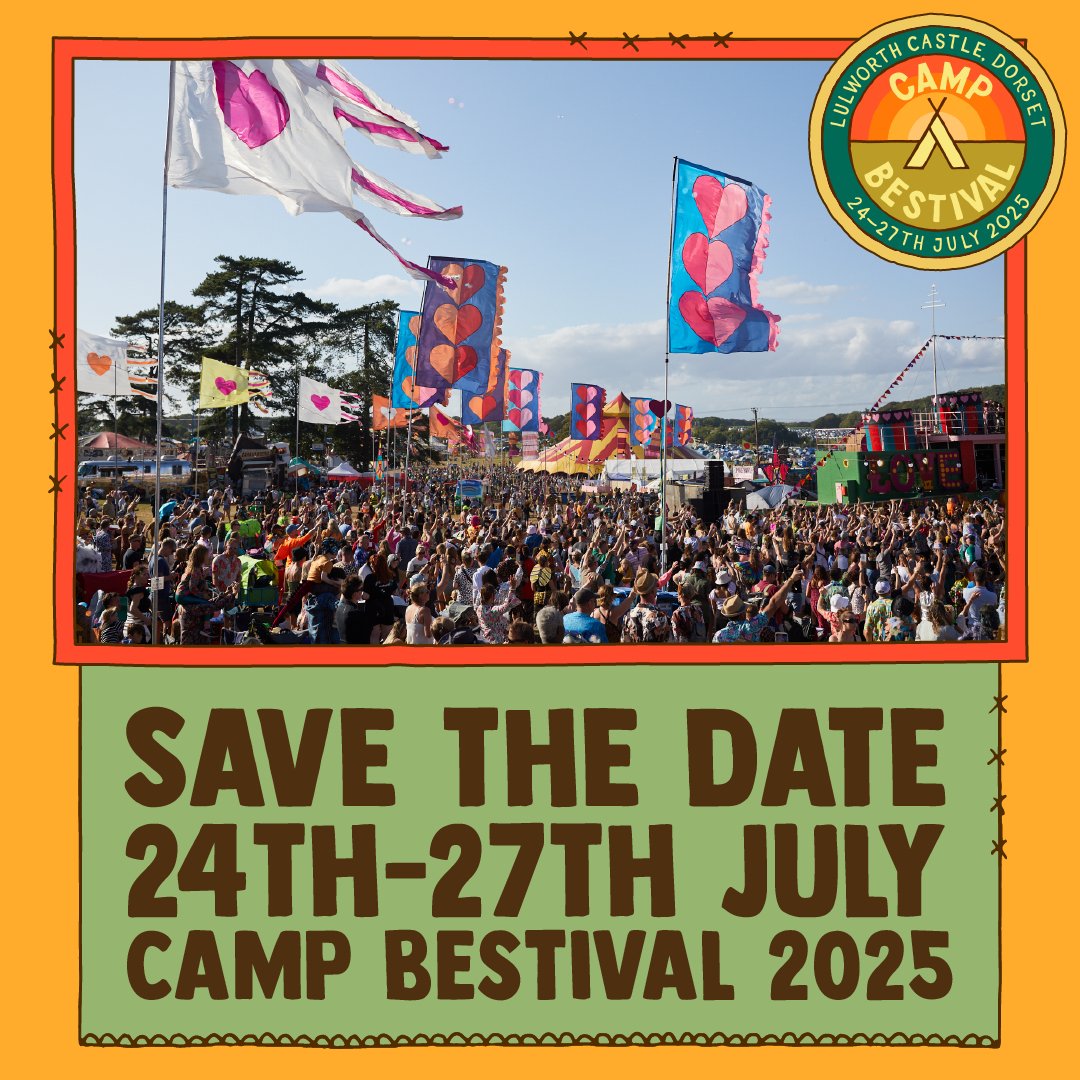It's time to SAVE THE DATE CAMPERS as we’ll be back next year for more Camp Bestival Dorset family fun and frolics in the fields and we can’t wait! If you want Early Bird access and info make sure you’re signed up to our database eepurl.com/g9hDVD #CampBestival