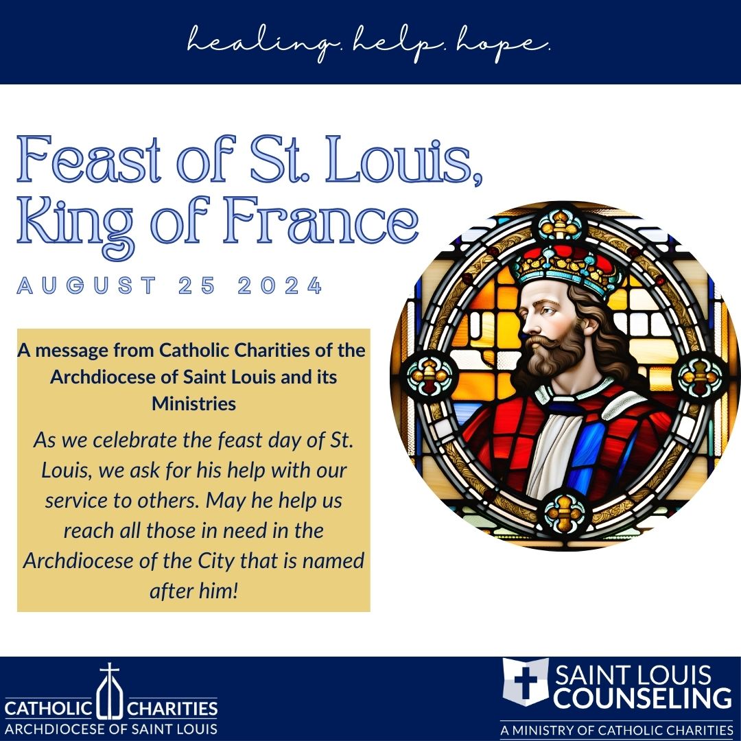 Celebrating St. Louis, King of France, on his feast day today we are reflecting on the timeless value of service. Today, we are honoring his legacy w/a renewal of our commitment to supporting others w/service in our forefront! 🙏 👑✝️
#FeastDay #Service #ccstloneministry