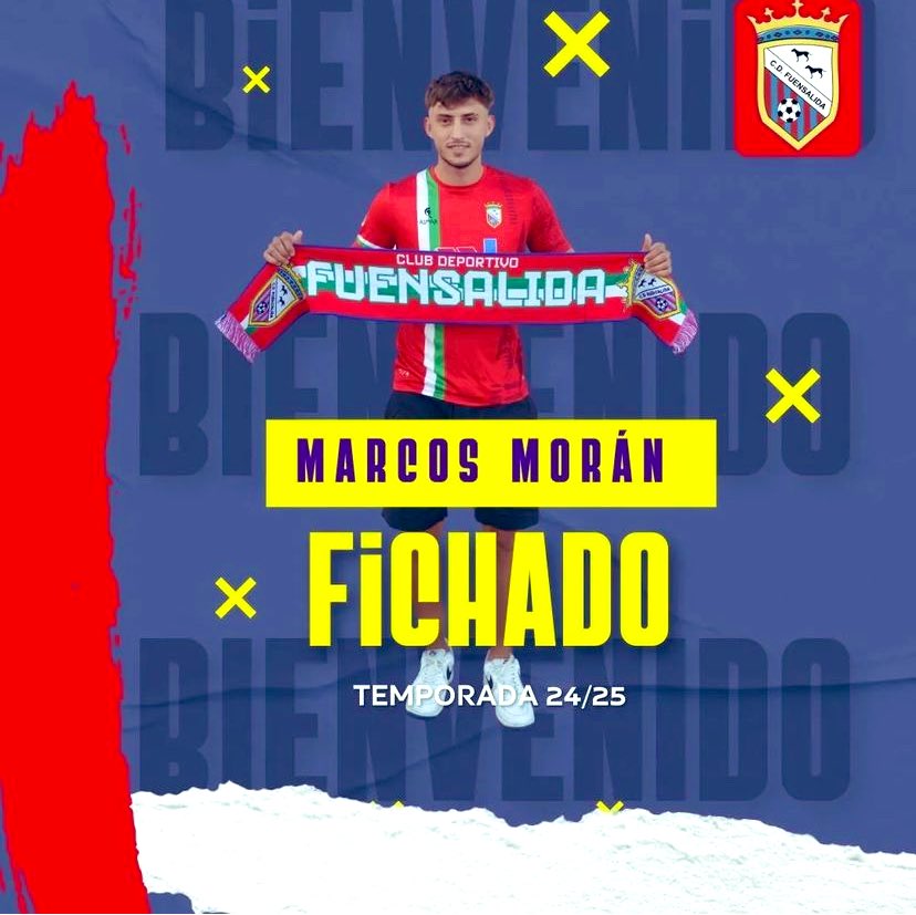 🚨 𝙊𝙁𝙄𝘾𝙄𝘼𝙇 | FUENSALIDA 🚨

✅ ¡ᖴIᑕᕼᗩᒍᗴ! 🎽 <a href="/CDFuensalida/">Club Deportivo Fuensalida</a> 

✍️ Marcos Morán 📲 <a href="/marcosmorannn5/">Marcos</a> 

👤 Defensa central 

🛡️ Procedente del <a href="/CD_Toledo/">C.D. Toledo 🦅💚⚪️</a> B

#PreferenteCLM #Fichajes 2024/25