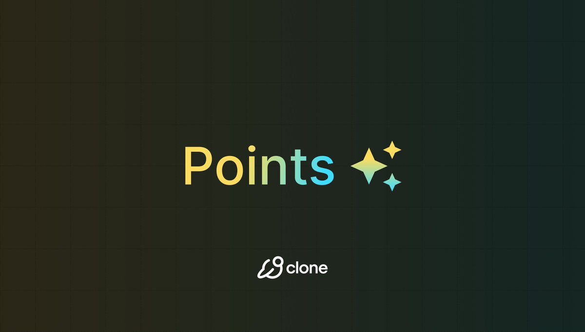 CloneProtocol's tweet image. Hey Cloners!    

(wink wink nudge nudge)... Don’t forget about our points program! 🤫 

Here’s a quick reminder on how you can rack up those points and climb the ranks!   

💰 Trading Points: Earn 1 point for every $1 traded in clAssets. Buy or sell, it all counts!  
 
💧…