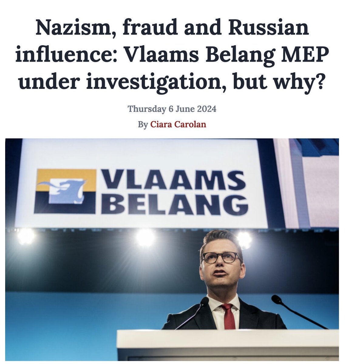 Lukas__Valenta's tweet photo. Dáme si seriál o nových přátelích předsedy @AndrejBabis.

1) Vlámské zájmy:

Europoslanec Vandendriessche vyšetřován kvůli adoraci nacismu, za podvody s evropskými fondy a je podezřelý ze spolupráce s ruskými složkami. https://t.co/nzN6nhOYyP