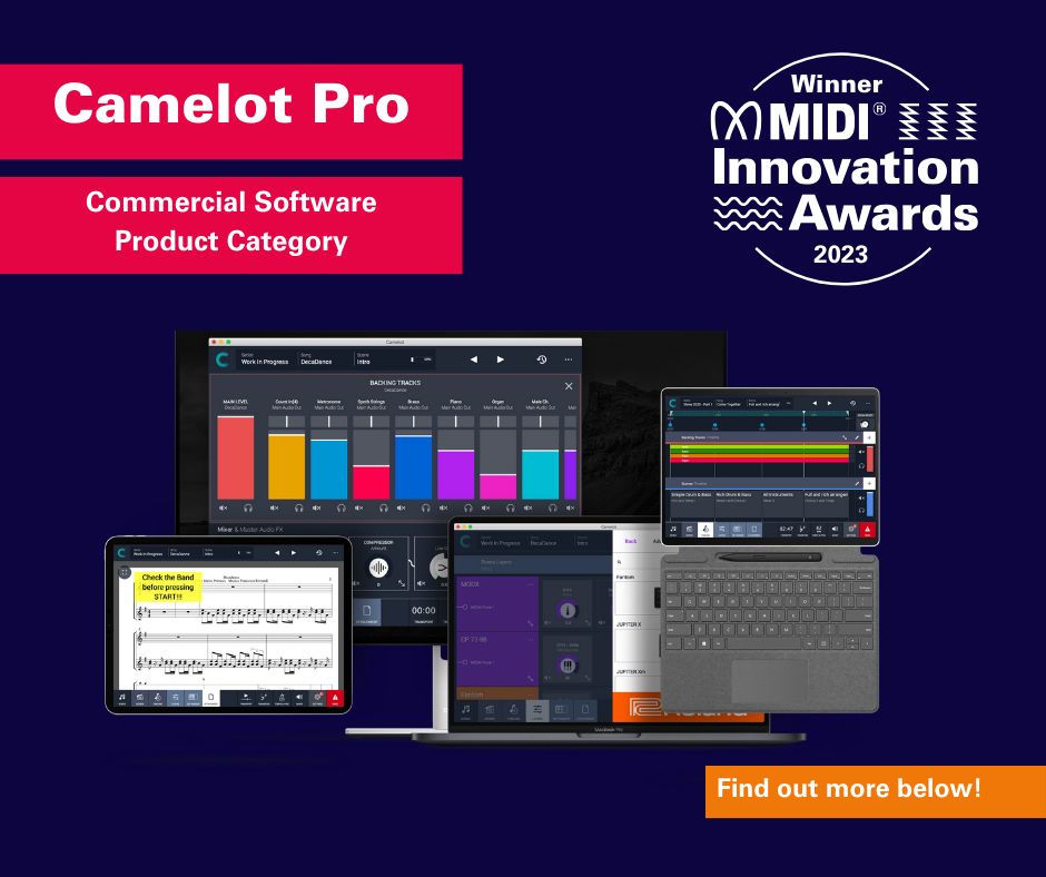 The MIDI Association (@midiassociation) on Twitter photo Camelot Pro was the winner of the MIDI Innovation Awards in the Commercial Software Product Category. Find out more on the website: audiomodeling.com/camelot/overvi…
To vote for this year's winner, visit voting.broadjam.com/vote/midi.php
<a href="/MusicHackspace/">Music Hackspace</a> <a href="/NAMMShow/">NAMMShow</a> <a href="/AudioModeling/">Audio Modeling</a> <a href="/soundonsoundmag/">Sound On Sound</a> Camelot Pro was the winner of the MIDI Innovation Awards in the Commercial Software Product Category. Find out more on the website: audiomodeling.com/camelot/overvi…
To vote for this year's winner, visit voting.broadjam.com/vote/midi.php
<a href="/MusicHackspace/">Music Hackspace</a> <a href="/NAMMShow/">NAMMShow</a> <a href="/AudioModeling/">Audio Modeling</a> <a href="/soundonsoundmag/">Sound On Sound</a>