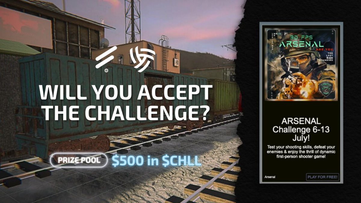 Do you have what it takes to WIN the #Arsenal x <a href="/chll_gg/">chllgg</a> Challenge?

JOIN NOW &amp; climb up the leaderboard to win!

👉 app.chll.gg/games/arsenal/…

🎯 Goal: Highest headshots-to-kills ratio
🗓 July 6 (5:00 AM) - July 13 (5:00 AM)

🎁 PRIZEPOOL: $500 in $CHLL! ⚡️

#PlayArsenal