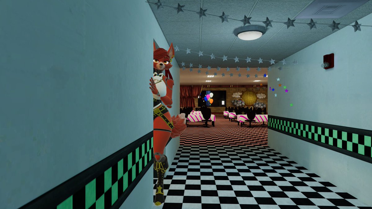 XxaceW's tweet image. shes now poking out of the door. i looked away for a sec