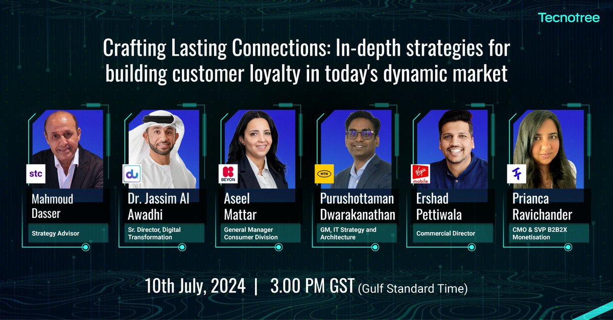 Explore the dynamic synergy between AI and customer loyalty with the podcast ‘Crafting Lasting Connections: In-depth Strategies for Building Customer Loyalty.' We’re excited to dive into how AI can foster customer loyalty. Stay tuned for the recording!
#TecnotreeCorporation