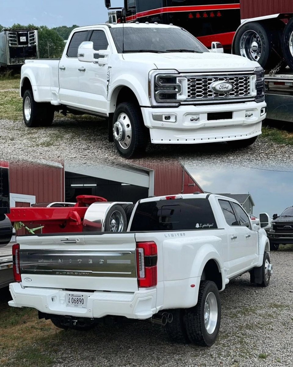 Alumiduty's tweet photo. What are the first modifications you do to your truck to make it your own?  @t_phillips12
...
The man @acker626 got me hooked up! Thanks man done a hell of a job😎🤤 #f450 #limited #dually #starwhite #paintmatched #AlumiDuty https://t.co/eM9jAw5lzT