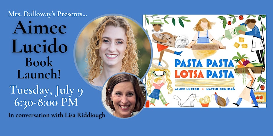 AimeeLucido's tweet photo. I'm going to be in the Bay Area *tomorrow* with the incredible @LisaRiddiough to celebrate PASTA and PIE-RATS at one of my all-time favorite bookstores, @MrsDsBooks. Can't wait to see you there Bay Area friends! 

You can register and pre-order books here: https://t.co/x8v6y3Wyv1 https://t.co/JUcb3Po0Ot