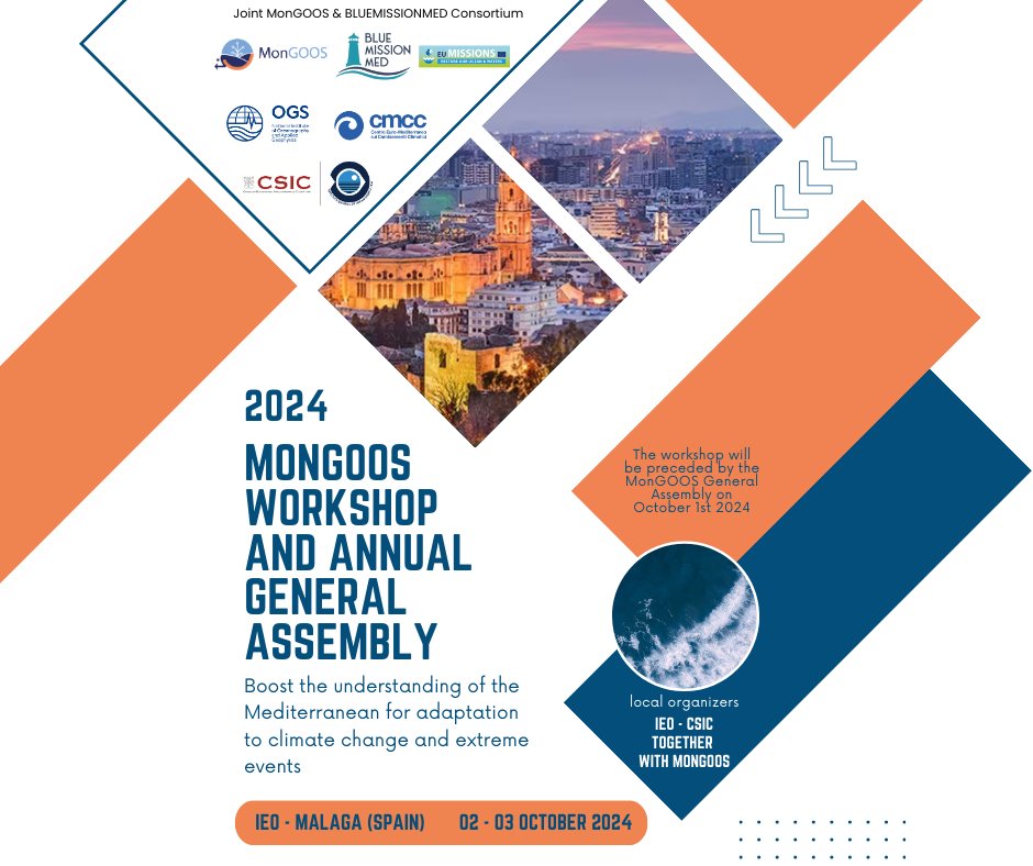 OGS_IT's tweet image. Applications are now open for the next #MonGOOS General Assembly and Workshop “Boost the understanding of the Mediterranean for adaptation to climate change and extreme events” that will take place from 01-03 October, 2024. Deadline 02/08. More info mongoos.eurogoos.eu/events/mongoos…