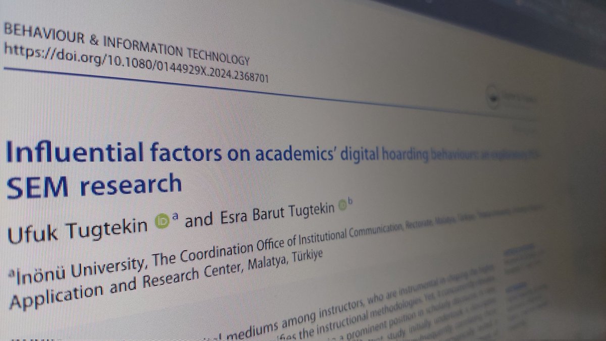 A brand-new SSCI Publication Alert by Taylor &amp; Francis Research Insights <a href="/tandfonline/">Taylor & Francis Research Insights</a>! 

Hey, check this out 👇
tandfonline.com/doi/full/10.10…

Please guess, WHAT'S NEXT? w/<a href="/BarutTugtekin/">Esra Barut Tuğtekin</a>