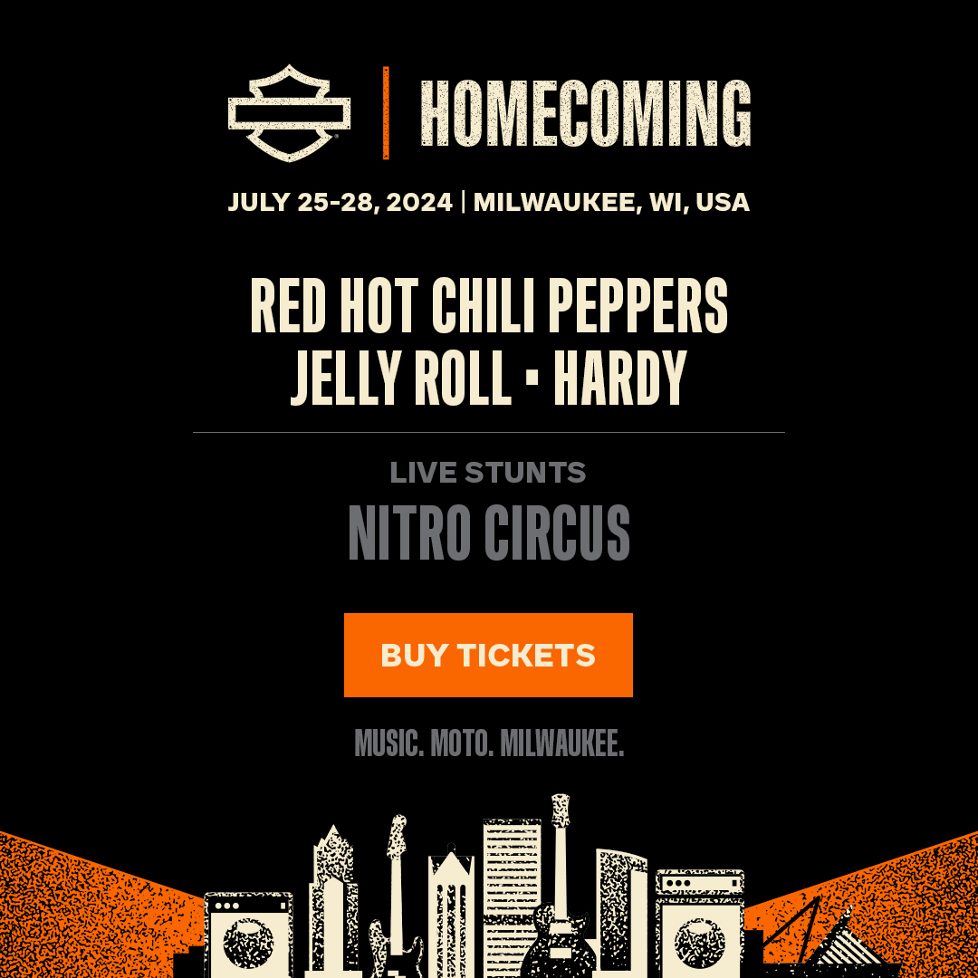 WWCT is giving you a chance to experience The Harley-Davidson Homecoming Festival in Milwaukee on July 25th thru 28th!

With four days of all things music, moto, and Milwaukee, this is going to be a party you won’t want to miss!

Tickets available now at hdhomecoming.com!