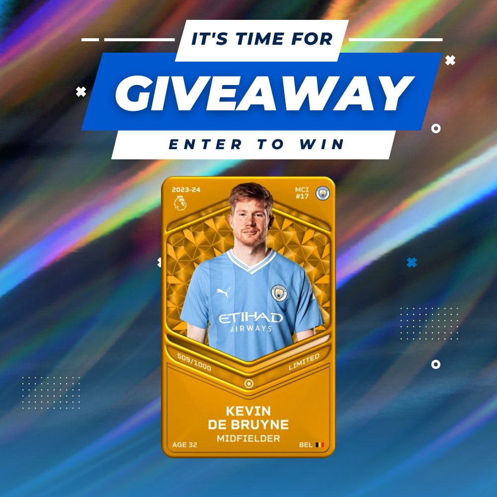 Tingus Pingus (@bctinguspingus) on Twitter photo 🎁 It's giveaway time! De Bruyne limited for one lucky winner. Draw 10th July.
To enter:
1. RT this tweet
2. Follow <a href="/SambreHearts/">Sambre Hearts</a>
#Sorare #Giveaway 🎁 It's giveaway time! De Bruyne limited for one lucky winner. Draw 10th July.
To enter:
1. RT this tweet
2. Follow <a href="/SambreHearts/">Sambre Hearts</a>
#Sorare #Giveaway