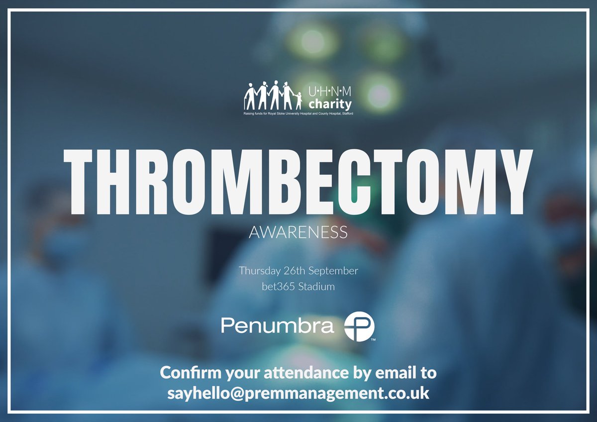 **Invitation to Thrombectomy Awareness Event**

On behalf of <a href="/UHNMCharity/">UHNM Charity 🏥</a> , we are delighted to invite you to a pivotal event dedicated to raising awareness about thrombectomy, a life-saving procedure for stroke patients.

This event will feature an enlightening short film