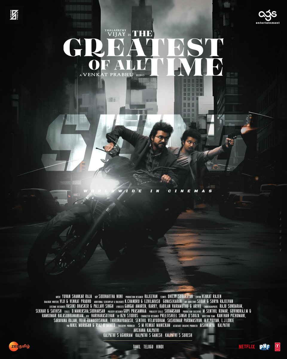 #TheGreatestOfAllTime‌ Fan-made <a href="/actorvijay/">Vijay</a> 🖤💥