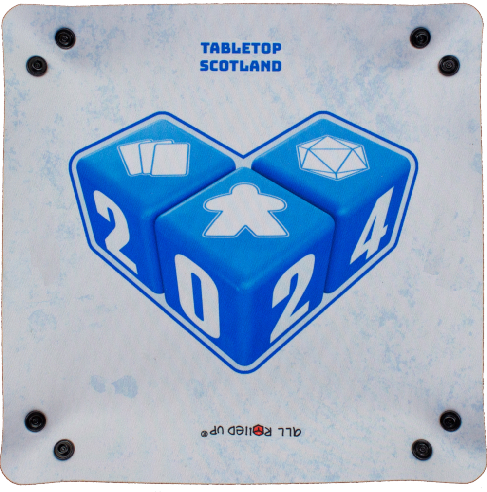TabletopScot's tweet photo. Merchandise Spotlight: You can now pre-order your Tabletop Scotland coaster, dice tray, mug and water bottle!
These are on our website, and to be pre-ordered by Saturday 17th August @ 18:00.
Note: Collect at the convention!
https://t.co/ULOM5733bb
#TTS2024 #BoardGames #RPG #TTRPG https://t.co/dE8NDb5Rs2