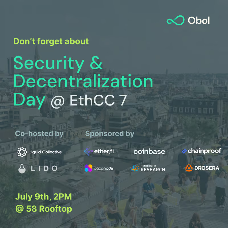 📣 It is @ETHCC week! 👀

🗓️ Tomorrow, July 9th is Security and Decentralisation Day! 🔐

🗣️ It is time to bring the #Ethereum community's focus back to security and decentralisation through a powerful lineup of panels.

Register: 👉 lu.ma/c914mjy5

🧵