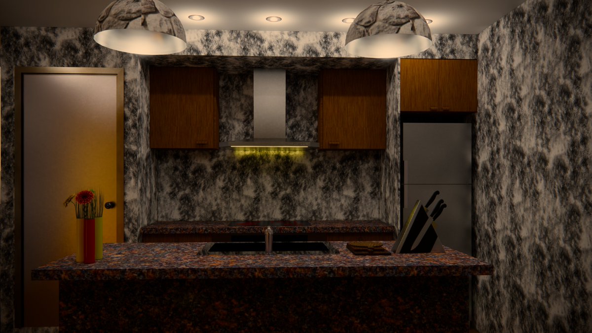 3 view of the kitchen in the house type of the residential house.
#archicad #Enscape #residential  #autocad