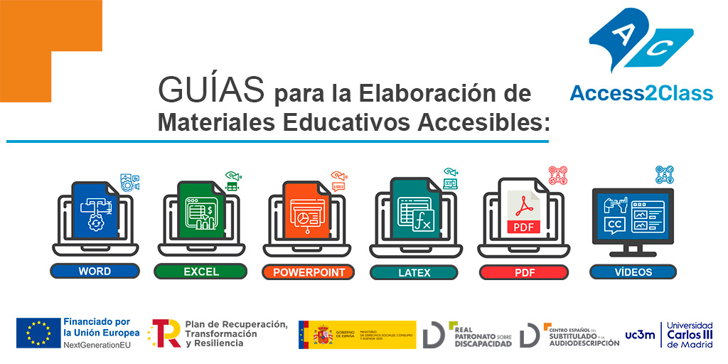 UNIVACproject's tweet photo. 🔖Cómo elaborar documentos, archivos y vídeos accesibles para la creación de materiales educativos dirigidos a estudiantes con discapacidad.
https://t.co/8cxuoyd95Q
#Access2Class @cesyaes @RPDiscapacidad https://t.co/50wXx28A5E