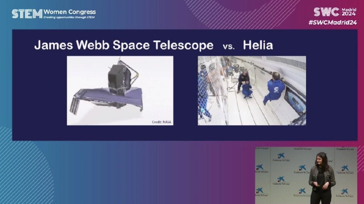 ⭐🎥 Defying Gravity​ by Helia Sharif, Detection Engineer-PMO at Thales Alenia Space in #SWCMadrid2024 
👉 An inspiring talk: lnkd.in/dUrcDEcM
#stemwomen #stem #femaletalent #talent #space #technology #innovation