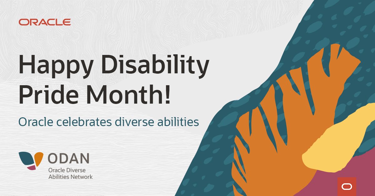 Mizao23's tweet image. I want to wish everyone a very happy Disability Pride Month at #Oracle and beyond! Inclusion empowers us all social.ora.cl/60189cMS4 #OracleForAll #DisabilityPride