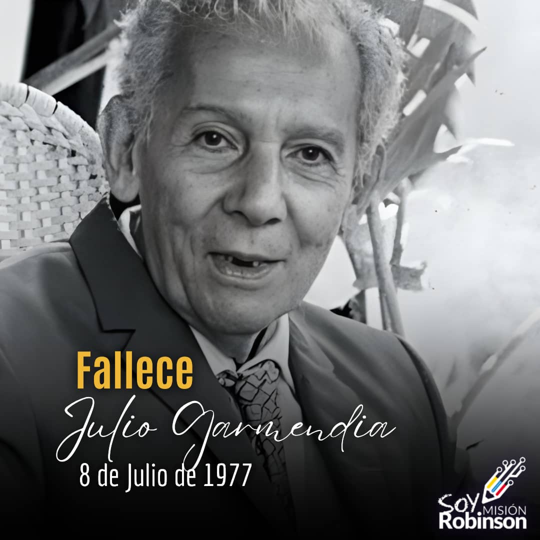 En el año 1977 fallece el aclamado escritor, periodista y diplomático venezolano, Julio Garmendia, recordado por sus grandes obras como  ‘’La tuna de oro’’ y "La Tienda de Muñecos" considerado el pionero del realismo fantástico.

#PalabraEres 

<a href="/NicolasMaduro/">Nicolás Maduro</a>