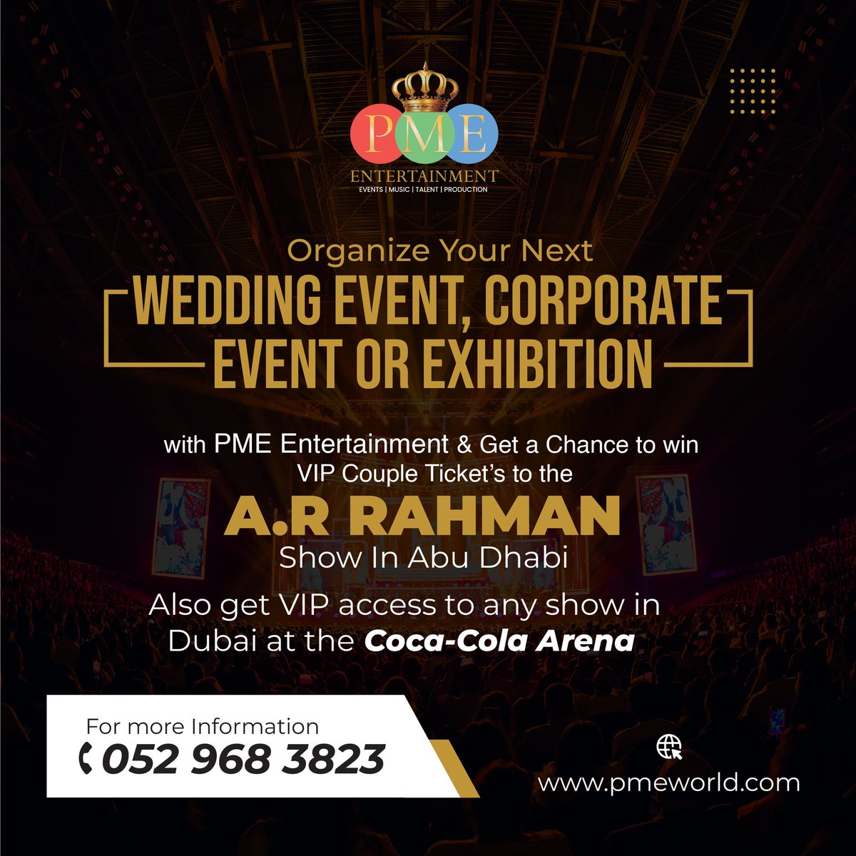 PMEWorld's tweet image. ✨ Organize your dream wedding, corporate event, or exhibition with PME Entertainment and step into a world of VIP perks! 🎉

For more information📞: 052 968 3823
Don’t miss out on this unforgettable opportunity! 

#PMEEntertainment #VIPExperience #LiveMusic #EventPlanning