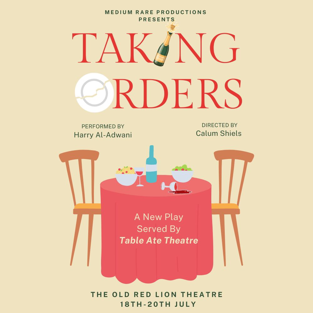 🎟 SPECIAL OFFER 🎟

2 FOR 1 TICKETS 
THURS 18th JULY 

Use Code 'GINFIZZ' 
🍾🍾🍾
#openingnight #theatre #tickets #discount #farce #whatson 

A trial shift goes fatally wrong in this immersive new comedy...
oldredliontheatre.co.uk/taking-orders.…