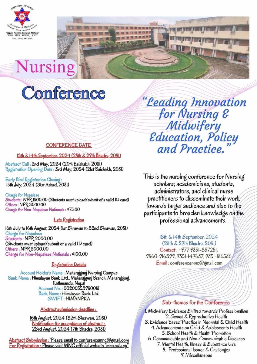 pkapsara's tweet photo. Hurry up.........
Grasp the Opportunity............
Submit Abstract ..............
Register for Participation........... https://t.co/xsGU3N5mSN