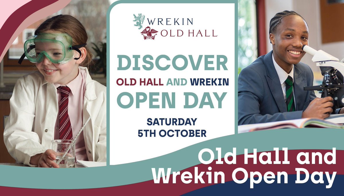 🗓️ Date for your diary 🗓️  
On Saturday 5th October, join us for our exciting Trust Open Day!
For more information and to register your place, click this way: buff.ly/3W2RYZs 
We look forward to seeing you!
#OpenDay #SaveTheDate #PrepSchool #SecondarySchool #SixthForm