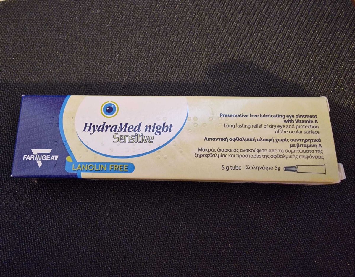 Do you struggle to use eye ointment which contains lanolin? HydraMed Night Sensitive may be a suitable alternative and is available via Amazon.