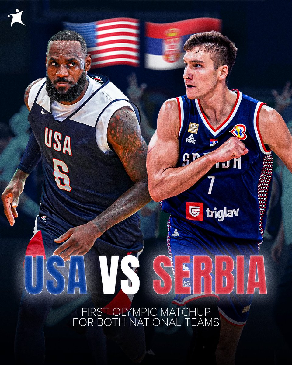 🇺🇸 Team USA &amp; 🇷🇸 Serbia will clash in their first matchup in the Paris Olympics 👀⚔️