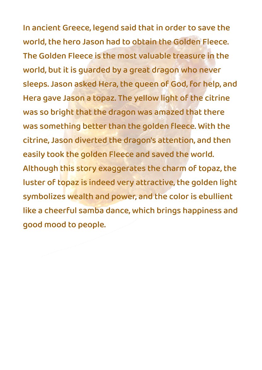 Daily crystal story.
001-A short story about topaz