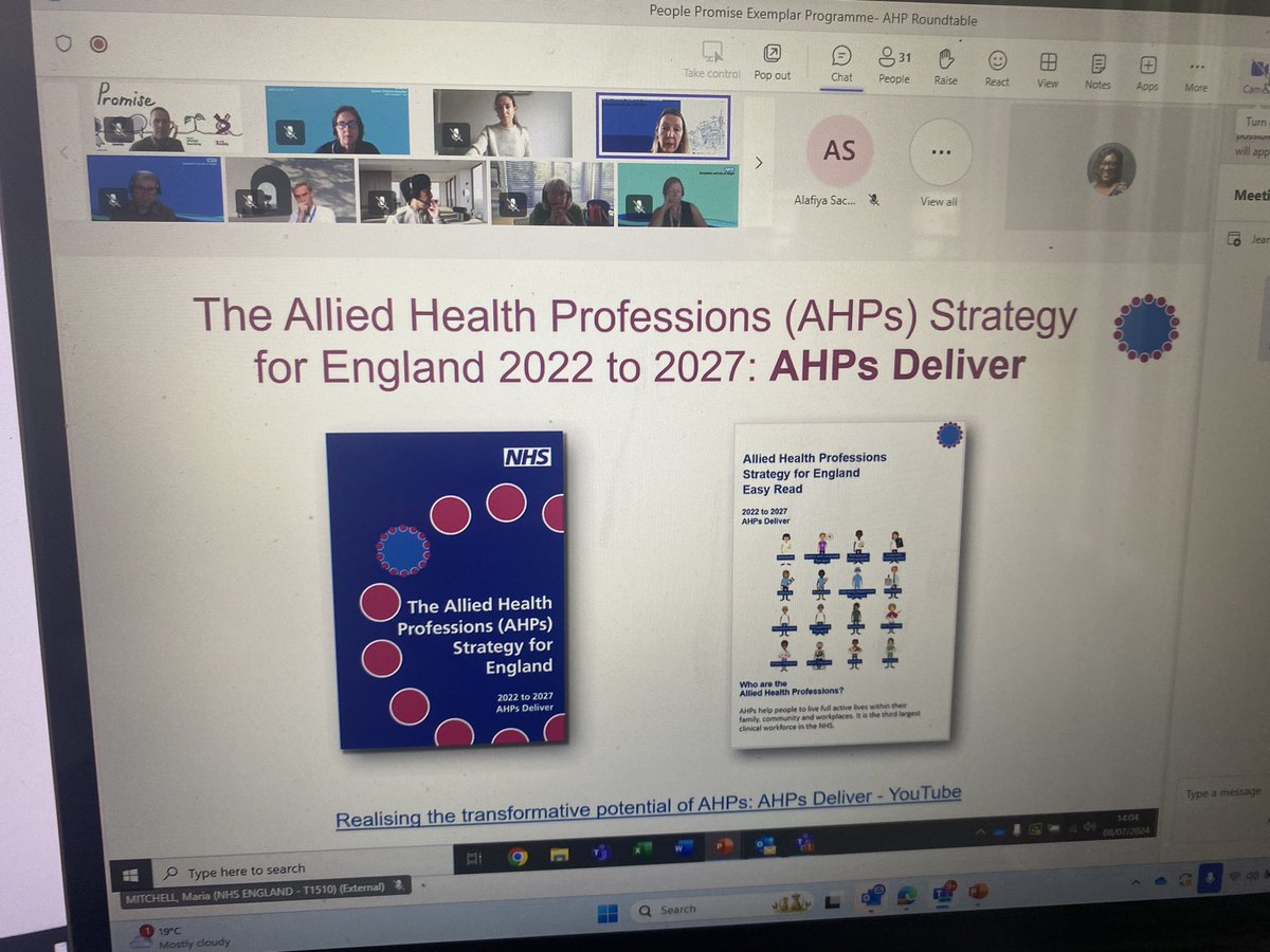 JeanetteW21's tweet photo. Southeast Region People Promise Exemplar programme round table with Allied Health Professionals today focused discussions on improvement @sashnhs 
@BriceEm @RonkeAkerele @Rowley3Steven @NHSsoutheast https://t.co/sC2bFPSIuL