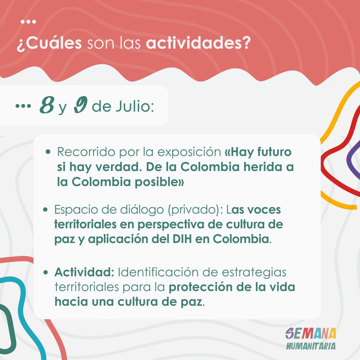PdhalSN's tweet photo. Nuestra Plataforma #PDHAL estará presente en la quinta cumbre humanitaria que se desarrollará en la ciudad de Bogotá del 8 al 11 de julio, llevaremos la voz de la Sierra Nevada de Santa Marta y el Caribe, en miras a promover La Paz y el respeto por los derechos humanos. https://t.co/y3jKynsWpQ