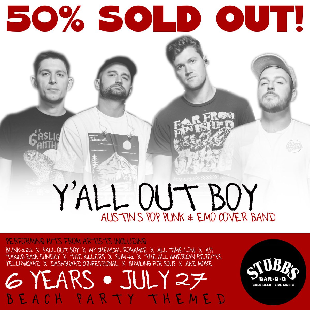 YallOutBoyATX's tweet photo. Tickets are moving quick! 

Grab yours: 🎟️ https://t.co/7giyBULEfp https://t.co/E9cwQWJXCW