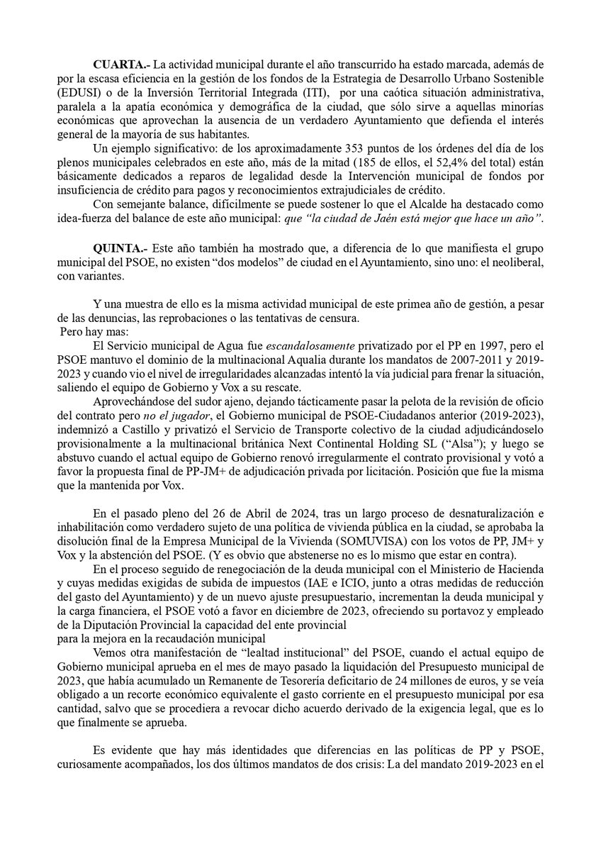 Jaén, Sentido y Común tweet media