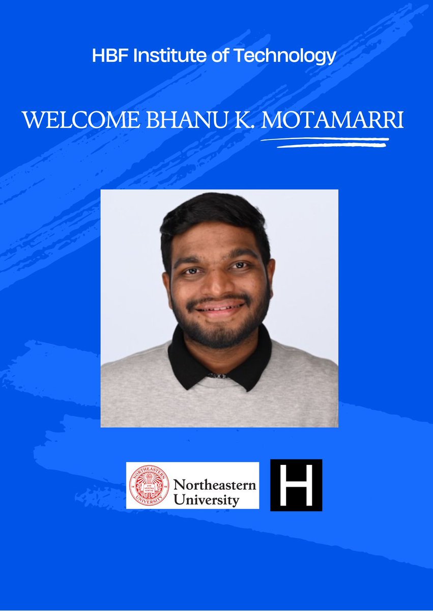 hbfinstitute's tweet photo. 🎓 Welcome Bhanu K. Motamarri to HBF Institute of Technology's Data Analytics Tutoring Program 🚀 With your Masters in Data Science Engineering from Northeastern University &amp; vast experience, we're confident you’ll thrive in the world of data analytics.

#DataAnalytics #HBF https://t.co/I2yyKa1olv