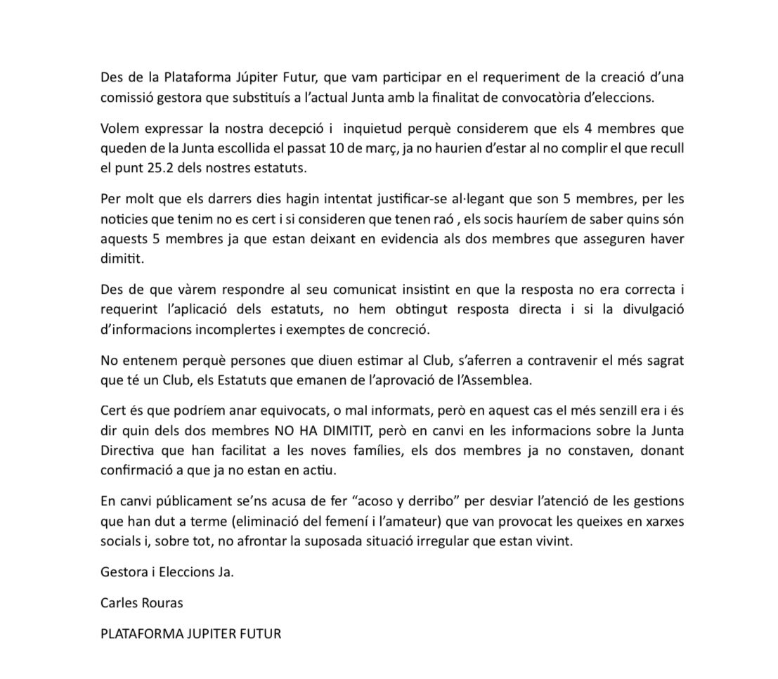Preocúpats per la situació <a href="/CE_Jupiter/">CE Júpiter</a>