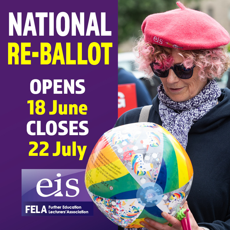 College lecturers deserve a fair pay award.

They are public sector workers and should not be treated differently from other public sector workers.

Please vote in the re-ballot now and vote YES/YES