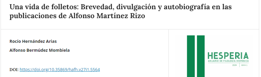 HesperiaRevista's tweet photo. No te pierdas este trabajo sobre Alfonso Martínez Rizo que Rocío Hernández Arias y Alfonso Bermúdez Mombiela han publicado en el último número de Hesperia

DOI: https://t.co/05IqHC7kIj

@RocioHndzArias https://t.co/mYXhCHVro1