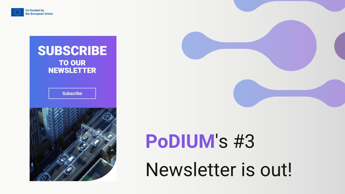 🟣Our 3️⃣rd newsletter is now out!
As #PoDIUM_EU reaches its midpoint, we are excited to share a glimpse into our journey so far &amp; the steps we've made towards advancing #CCAM services across Europe. Check out the latest developments &amp; insights mailchi.mp/bbc134c54495/p…