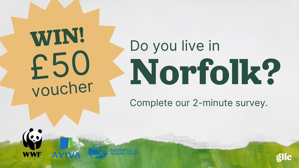 💸WIN £50, complete our survey!

If you live in #Norfolk, we want to hear from you.

Complete the survey &amp; help us learn about the impact of Riverscape East Anglia.

You'll be entered into a draw to win a £50 National Garden Gift Voucher, good luck! 👉 forms.office.com/e/W2KmPV4Crb