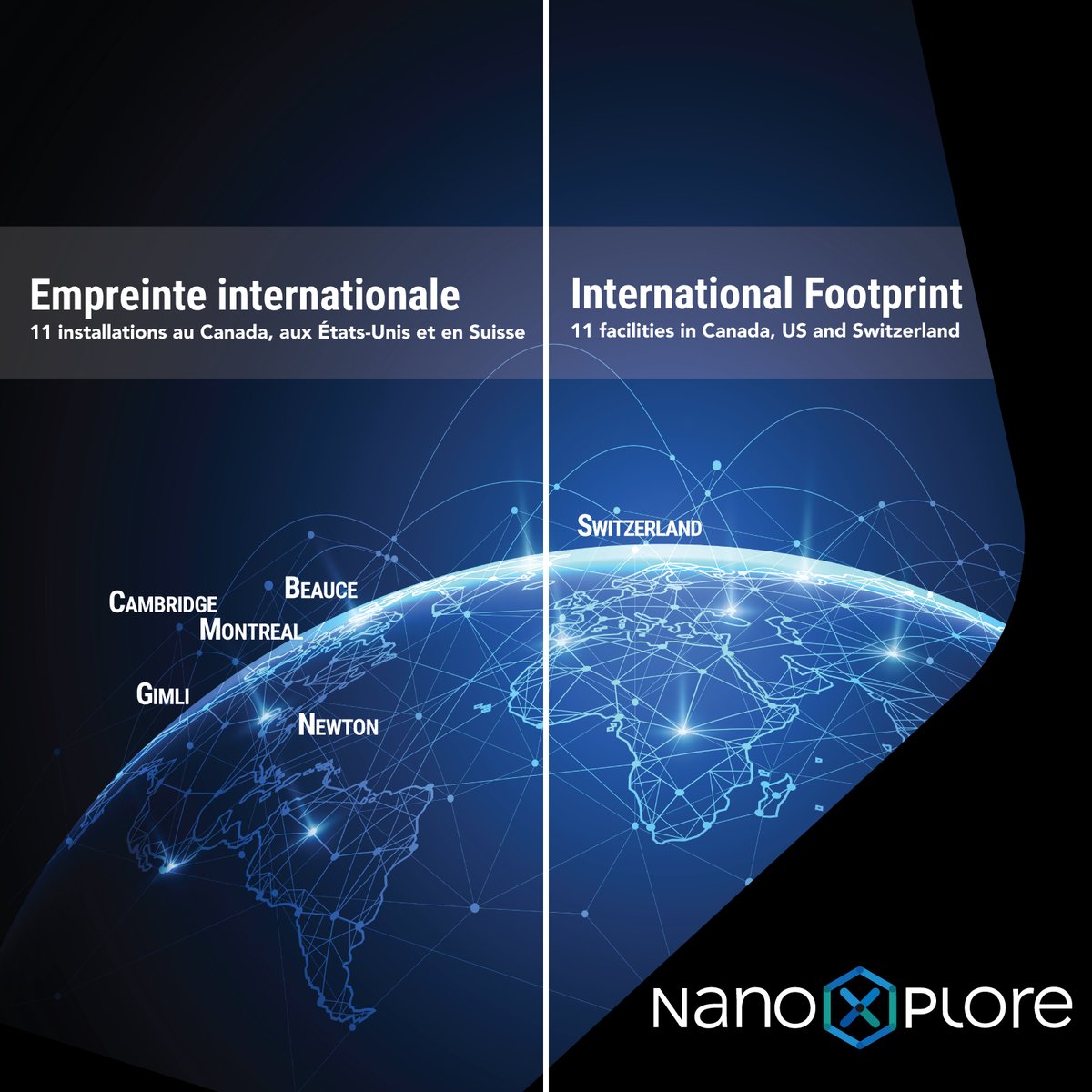 nanoxplore's tweet image. #NanoXplore a 11 instal. mond. dont Montréal pour la prod. de graphène Nous innovons en mélanges maîtres et pièces composites établ. de nouv. normes en tech
11 global facilities led by Montreal in #graphene prod. We innovate in #Masterbatch #CompositeParts setting new tech stand.