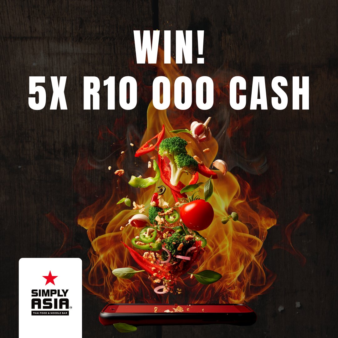 5 people will win R10k cash! Share your Simply Asia 5-Star story for a chance to win! Comment and tag someone! We will select the top 5 stories based on originality and creativity. From 8th July and closes 21st July at Midnight. Winners shared on our social medias 22th-26st July.